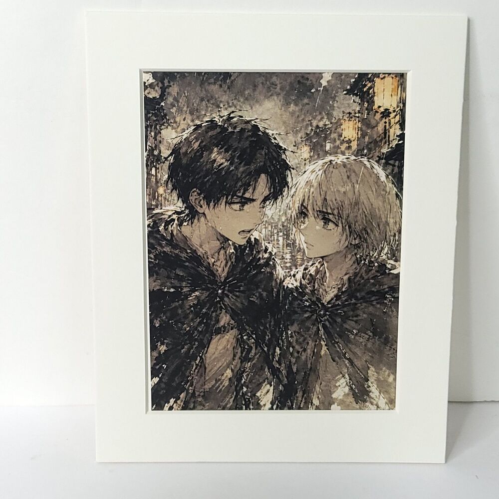 Annie Erin Attack On Titan Black White Card Anime Sketch Art Oversized Board A4